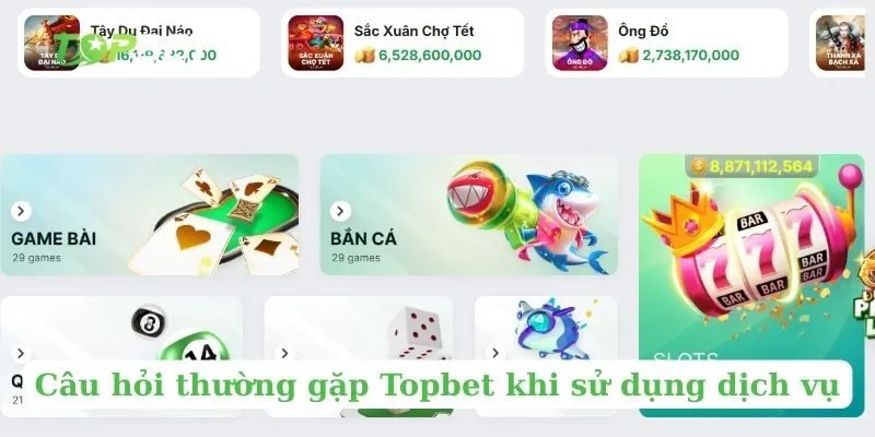 Câu hỏi thường gặp Topbet khi sử dụng dịch vụ