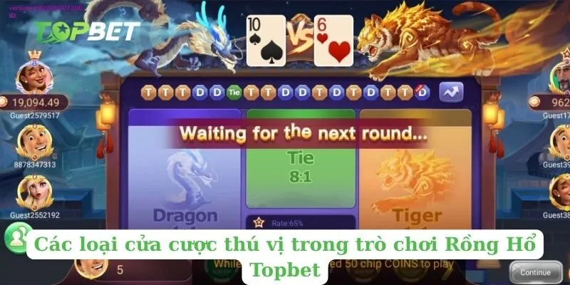 Các loại cửa cược thú vị trong trò chơi Rồng Hổ Topbet