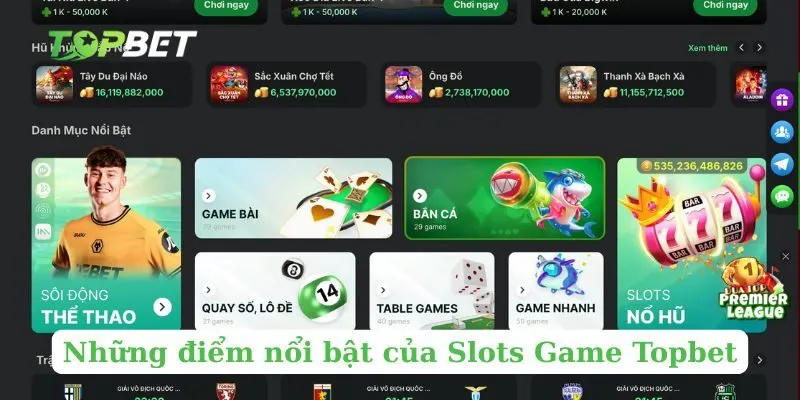 Những điểm nổi bật của Slots Game Topbet