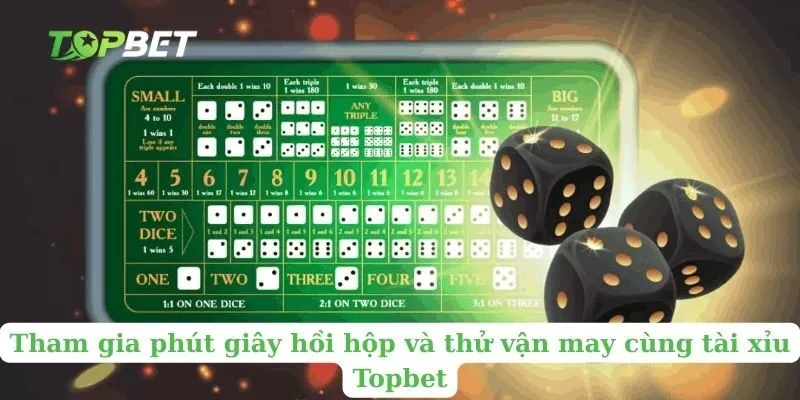 Tham gia phút giây hồi hộp và thử vận may cùng tài xỉu Topbet
